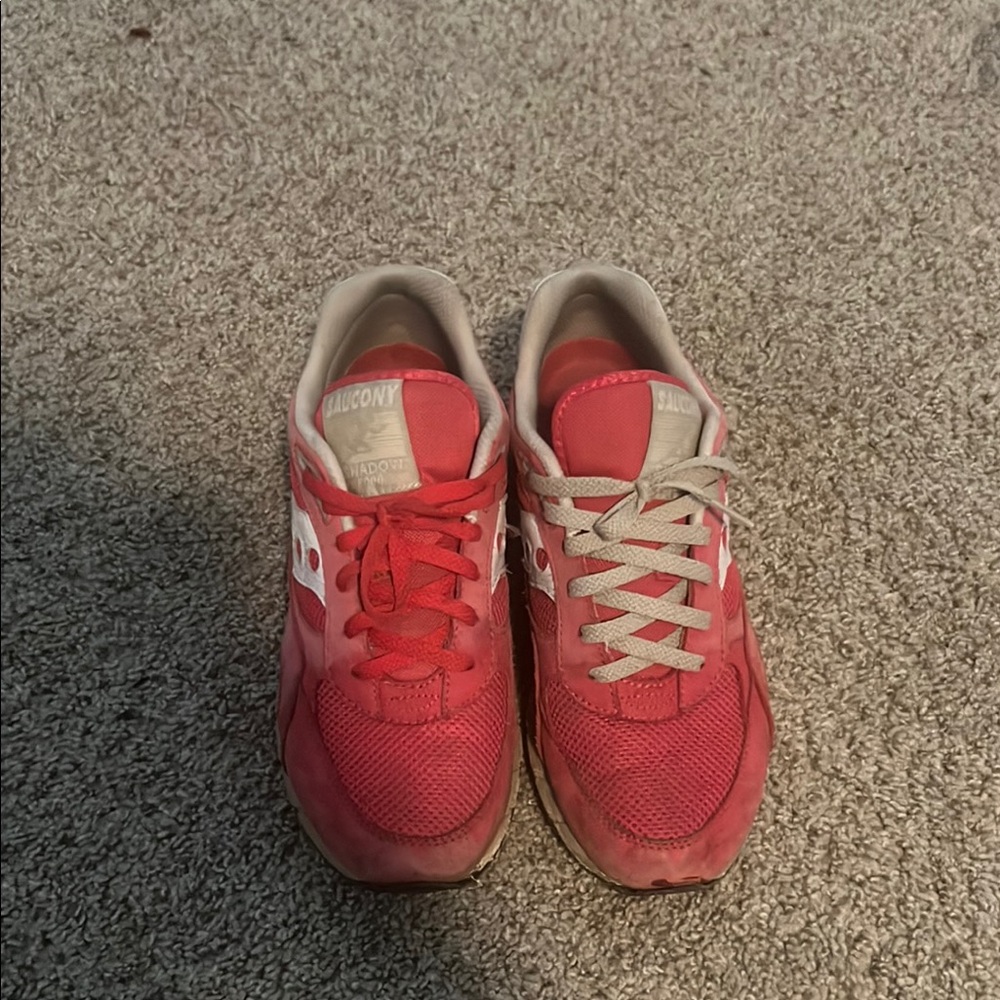 Saucony Red and Gray Sneakers